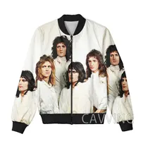 CAVVING 3D Printed  Queen Rock Band  Zipper Bomber Jackets Men Overcoat Mens Coat Zip Up Jackets for Women/Men 2