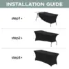 1Pc Spandex Table Cover for 6FT/4FT Table Universal Fitted Stretch Tablecloth for Party, Banquet, Wedding and Events 6