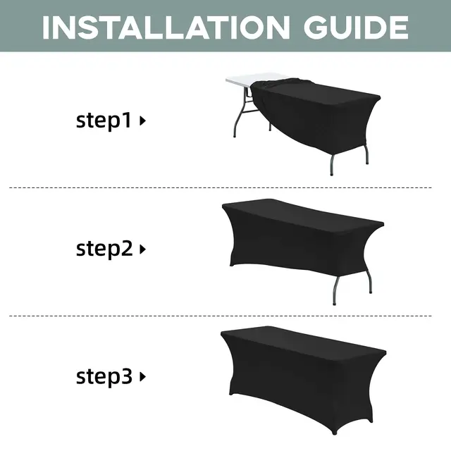 Couverture de Table en Spandex pour Table de 6 pieds/4 pieds, nappe extensible universelle ajustée pour fête, Banquet, mariage et événements, 1 pièce 6