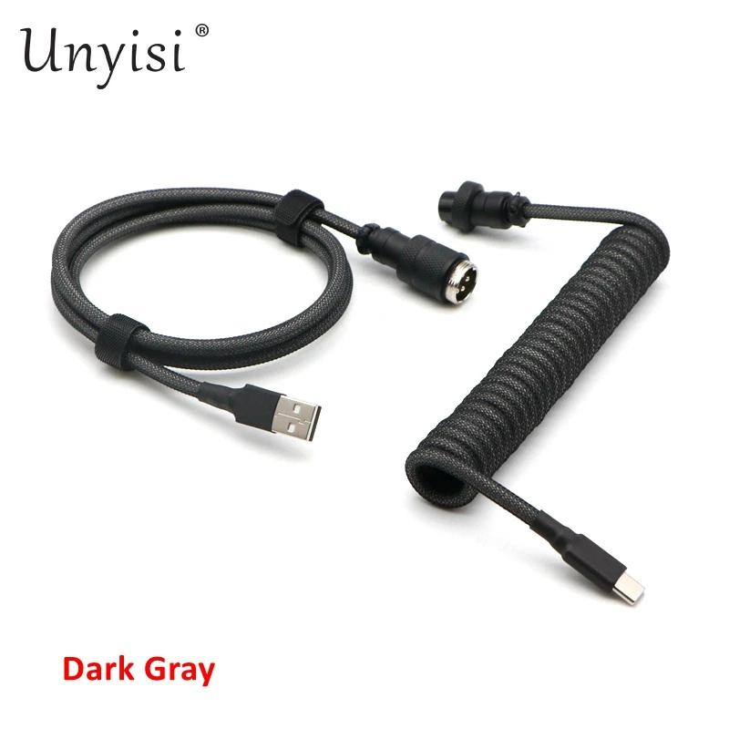 Cavo a spirale USB tipo C, 1,8 m, per tastiera meccanica