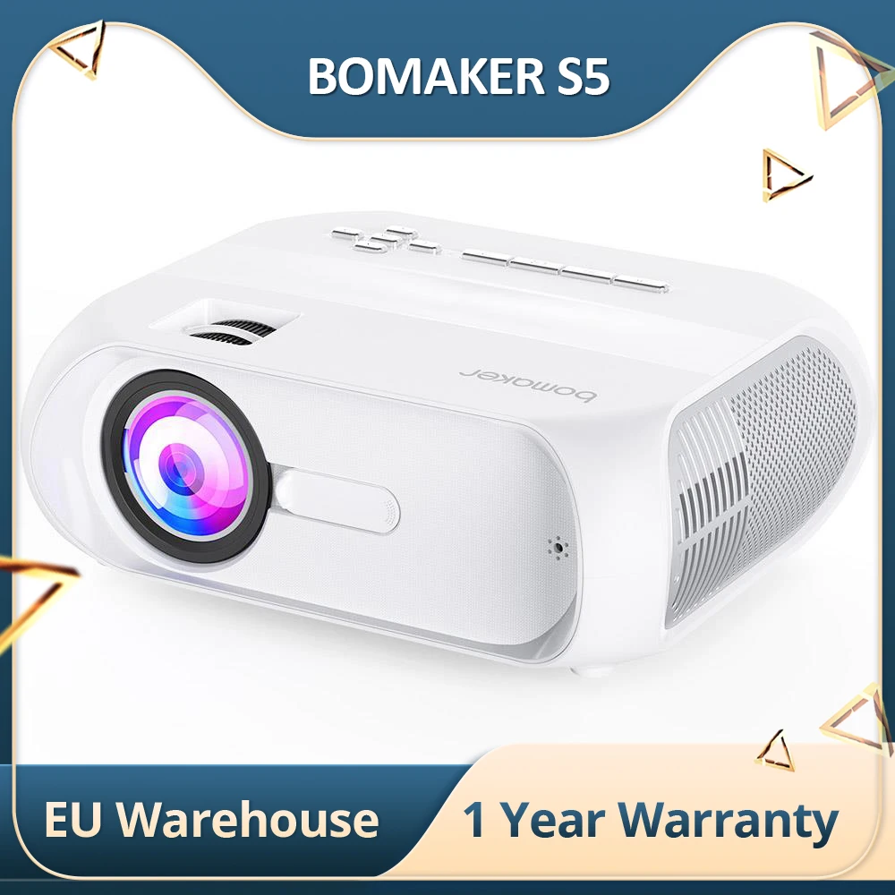 Bomaker S5 Projector Led Projector Android 10.0 Wifi Full Hd Supported