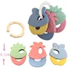 Silicone Teethers for Baby Things Newborn Chews Food Grade Teethers Training Bed Toy  Baby fruit item Feeding Infant Rattle 3