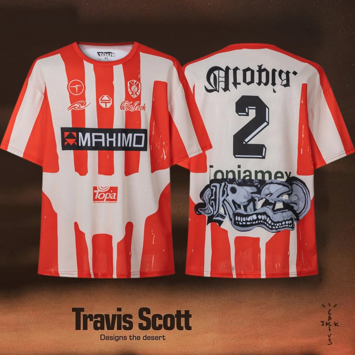 シャツ TRAVIS SCOTT FOOTBALL JERSEY XL Travis Scott Mexico Soccer Jersey Multicolor Men's - FW24 - US