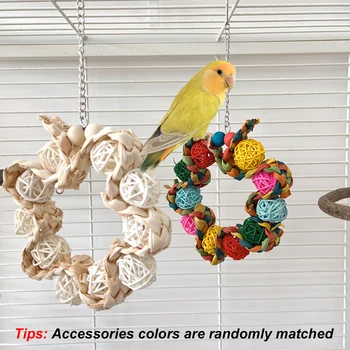 Rattan Ball Bird Swing Toy 1