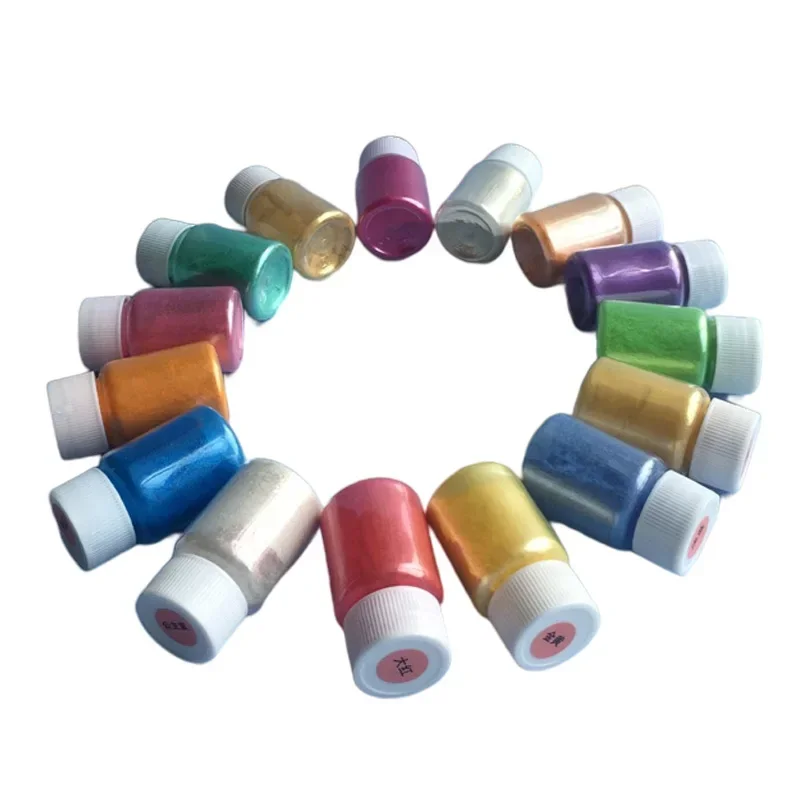 10g/bottle DIY Handmade Glitter Soap Dye Pigment Multicolor Pearlescent Mica Powder Resin Glue Crystal Mold Soap Making Tools