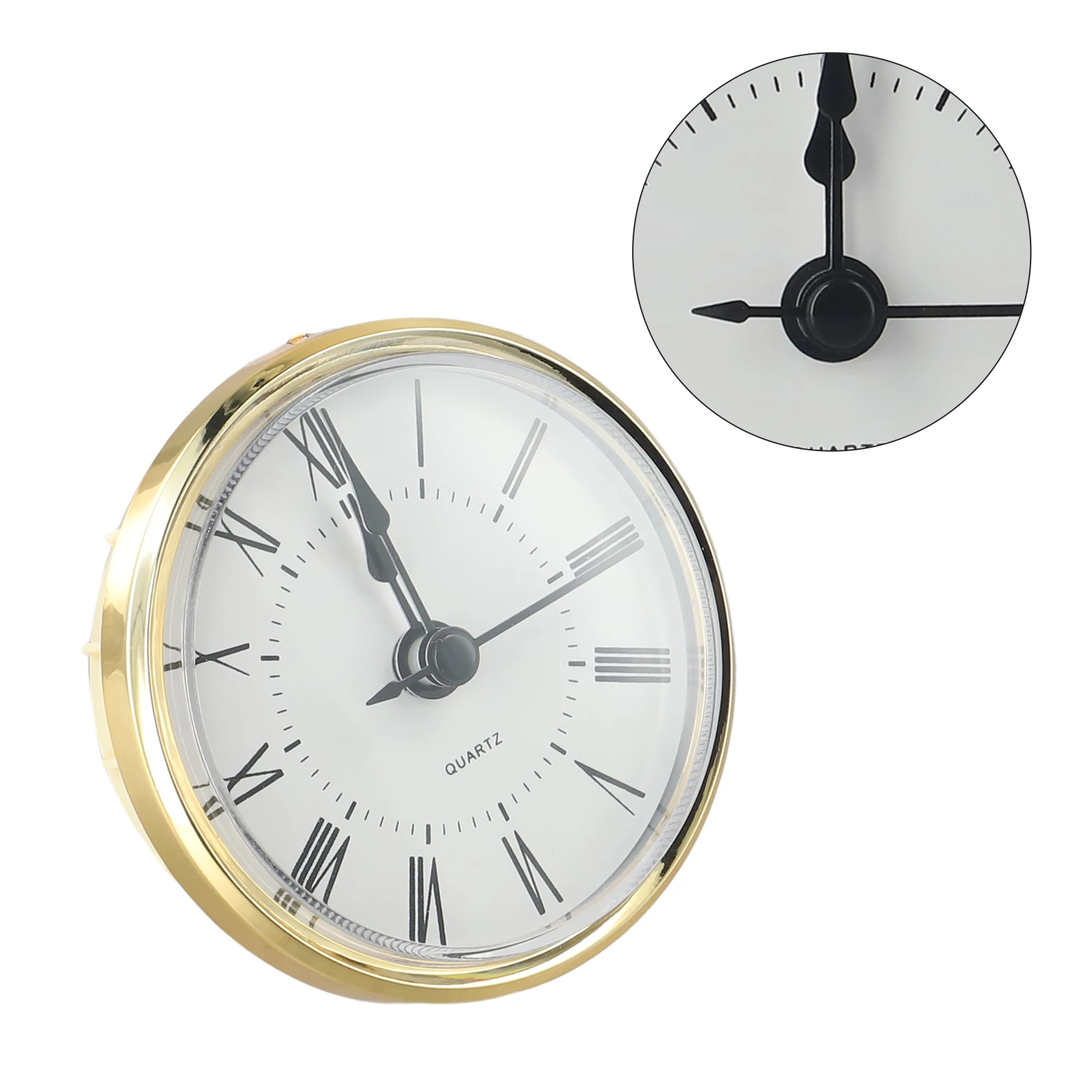 70MM Quartz Clock Inserts Movement Mechanism Replacement With A Back Cover Roman Arabic Numerals Home Decoration 4