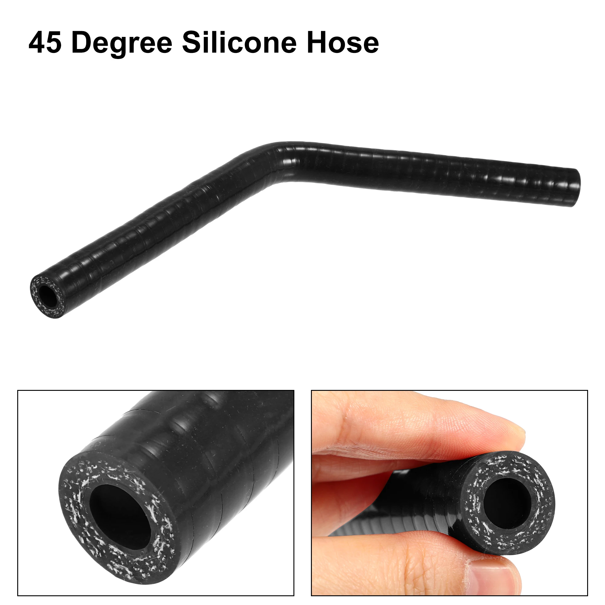 Silicone Hose Silicone Hose Connector UXCELL 45 Degree 9.5-54MM Elbow Silicone Hose Coupler Intercooler Tube 150*150MM Black