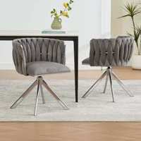 KOMHTOM Комплект велюровых кресел из 2 шт., сверхмощный металлический каркас, 180 г. °   функция поворота, эргономика задней части — изображение 4