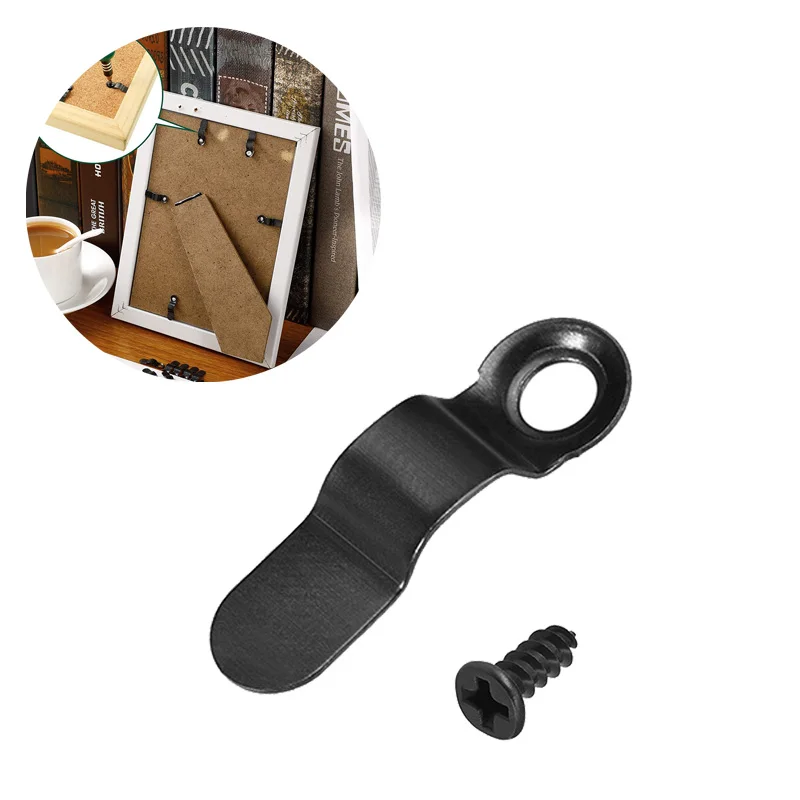 Frame Turn Button Iron Bent Bow Arch Elastic Spring Picture Photo Mirror Frame Back Board Clip Snap with Screws 20 30 50pcs picture frame hangers