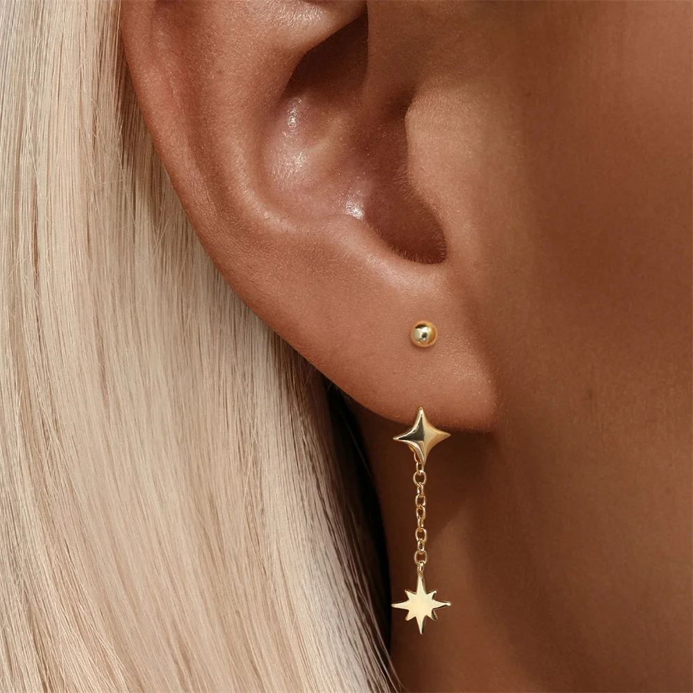 Crystalline Azuria Donna 18ct Placcato Oro Arancione Farfalle Orecchini a Lobo con Cristalli di Zirconi