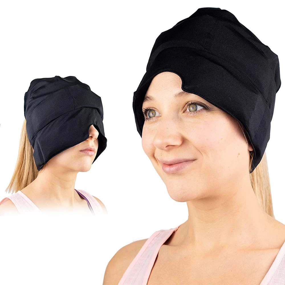 New Migraine Gel Ice Hat Cooling Headache Pack Wearable Cold Therapy Wrap for Tension Sinus Pressure Pain Relief Stress Reliever |