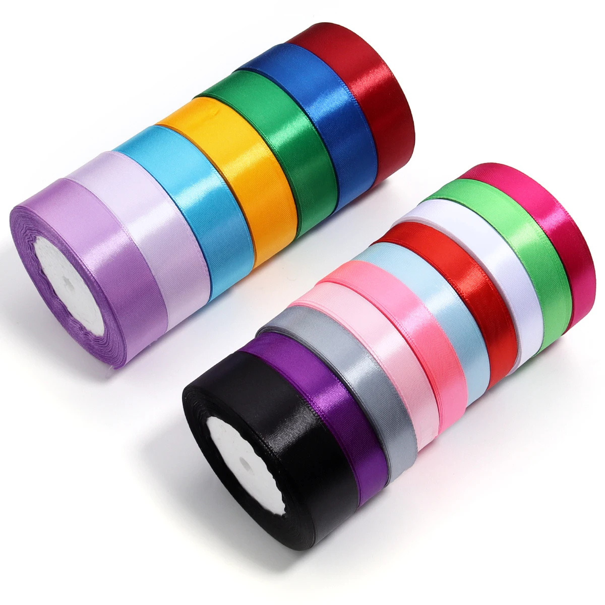 DIY 바느질 활 공예품용 Grosgrain 리본, 선물 포장, 꽃 케이크 포장, 파티 크리스마스 장식, 로트당 25 야드, 1.5cm, 2.5cm