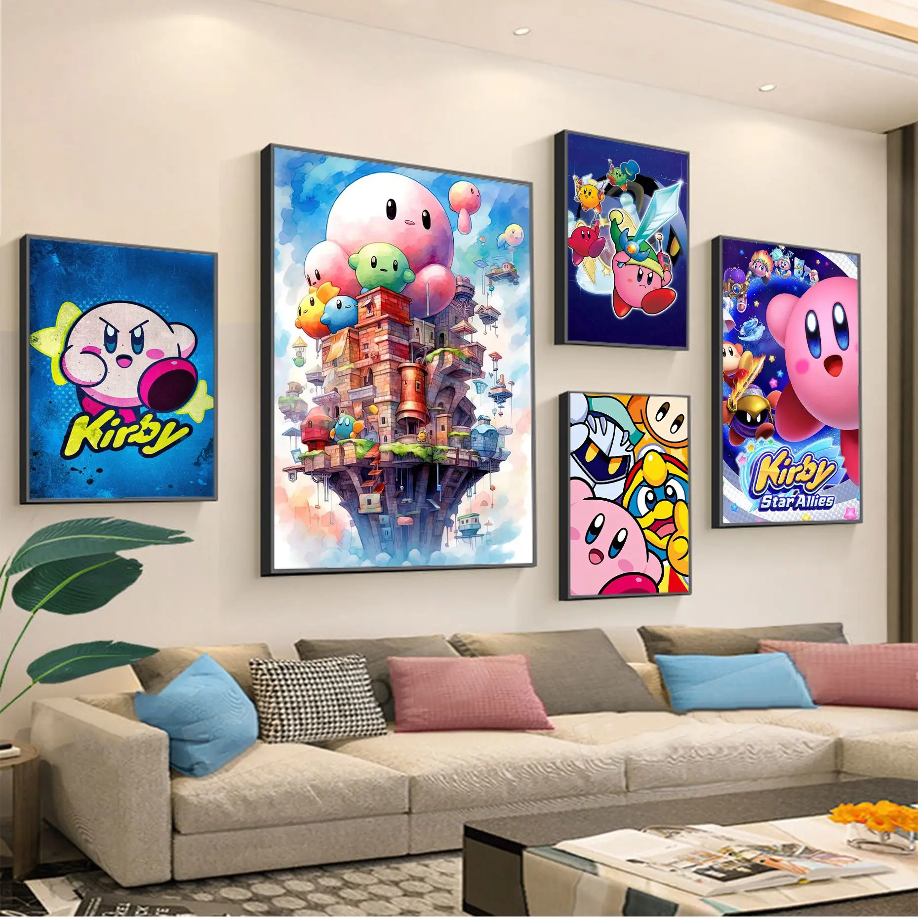 

Cartoon Cute K-Kirby Poster Good Quality Prints And Posters Vintage Room Bar Cafe Decor Home Decor