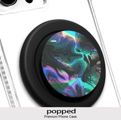 Magnetic Phone Grip Holder - Oil Agate Design (Black)
