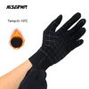 HISERWA Cycling Gloves Bicycle Touch Winter Thermal Fleece Full Motorcycle Gloves Bike Windproof Warm Cycling Bicycle Gloves 1