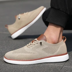 Stylish Men's Summer Mesh Breathable Casual Loafers - 45 (Khaki)