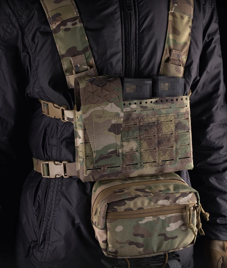 사냥 탄창 파우치 플랩 트리플 고정 커버, MKV MK5 체스트리그 매그 백, 플랩 잠금, 사냥 조끼 액세서리, 3 개