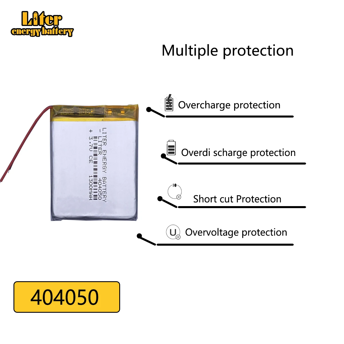 1pcs [SD] 404050 3.7V 1300mAH Polymer lithium ion / Li-ion battery for TOY,POWER BANK,GPS,mp3,mp4,cell phone,speaker