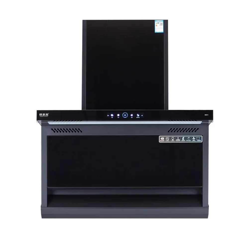 Household Large Suction Kitchen Extractor Hood Automatic Cleaning Range Hood Exhaust Campana Extractora