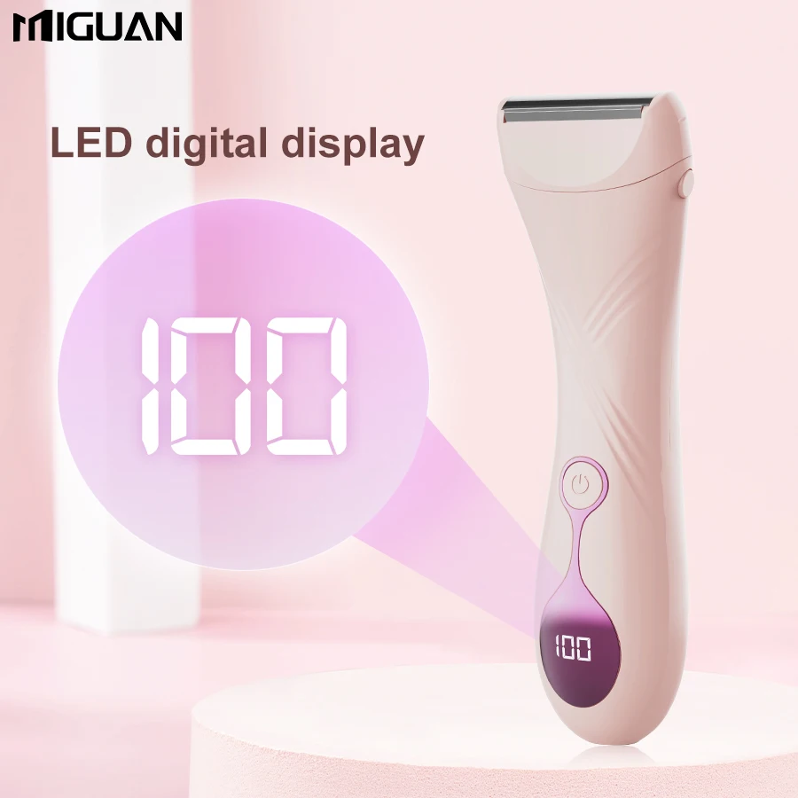 ماكينة حلاقة كهربائية للنساء، شفرة من الفولاذ المق...