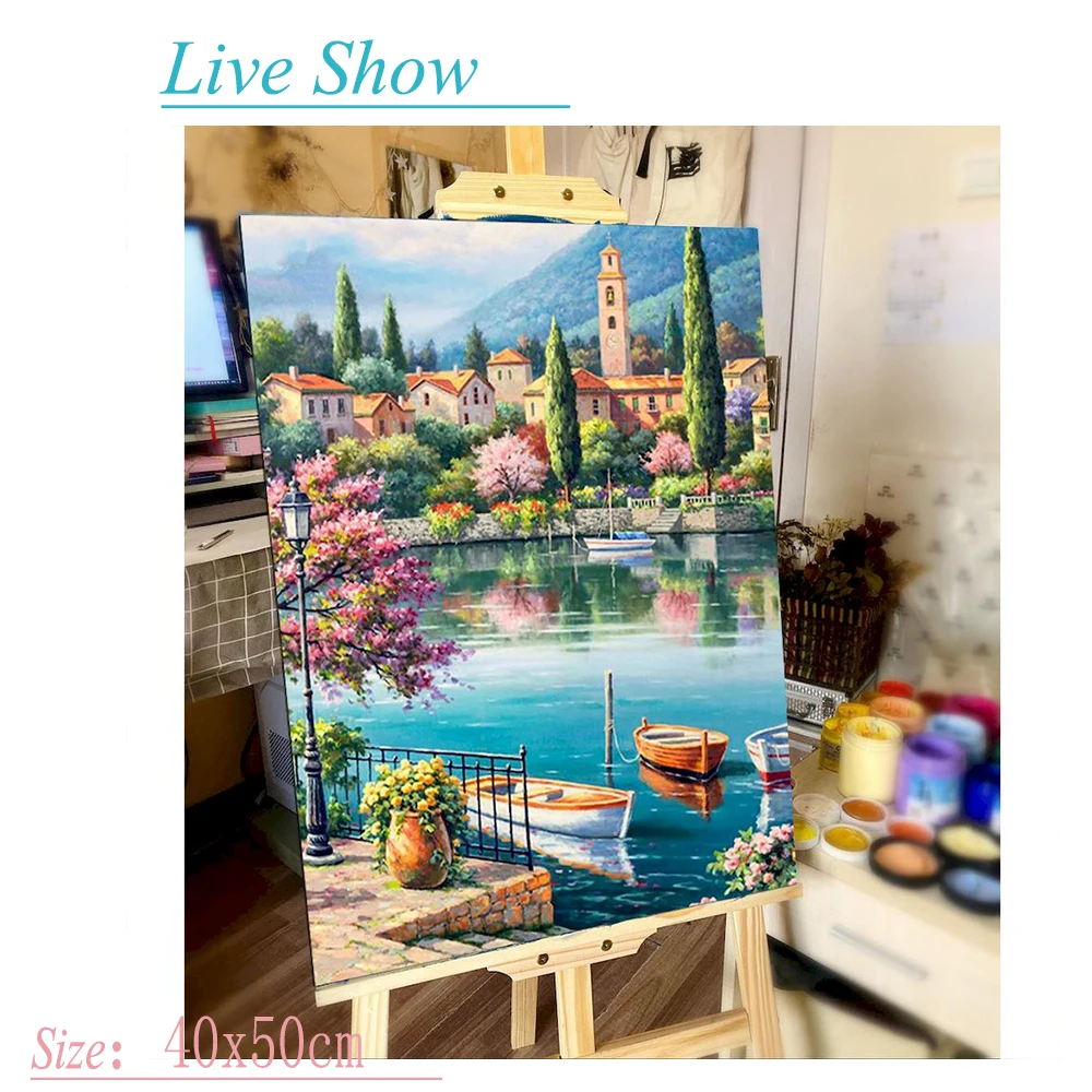 PhotoCustom Paint By Numbers Pictures For Adults On Canvas City Landscpae Coloring Drawing Oil Paintings By Number Home Decor 3 PhotoCustom Paint By Numbers Pictures For Adults On Canvas City Landscpae Coloring Drawing Oil Paintings By Number Home Decor 3