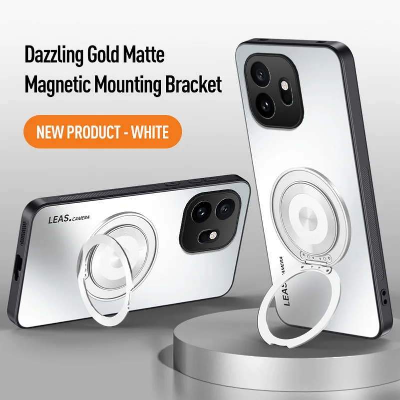AG Matte Back Panel Metal Magnetic Holder Case - Sleek and Secure Design