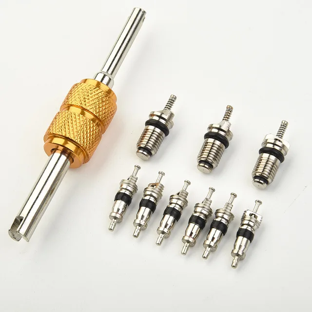 SCUARI 40-Piece AC Schrader Valve Core Kit With Removal Tool - For Car Air Conditioning Repair, R134a Systems