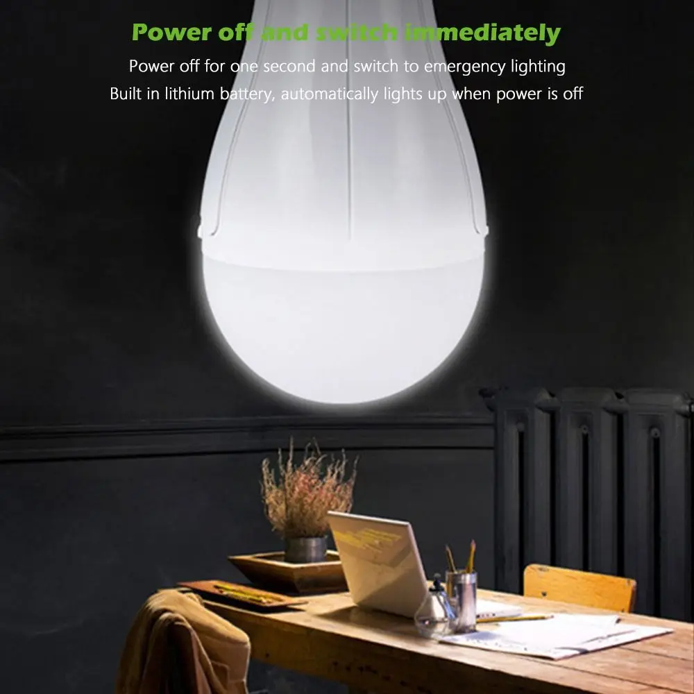 Flicker-Free LED Bulb Light Portable 20W LED Bulb Courtyard Outdoor Power Failure Emergency