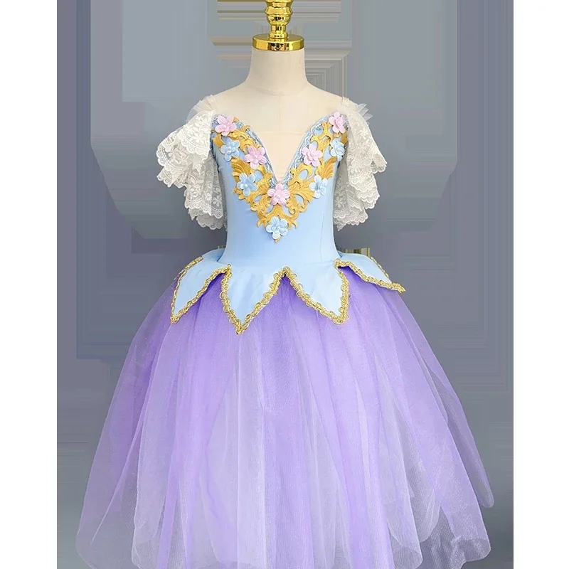 

Romantic Tutu Ballet Dress Long Girls Kids Women Ballerina Dress Performance Ballet Tutu Contemporary Swan Dance Costumes Girl