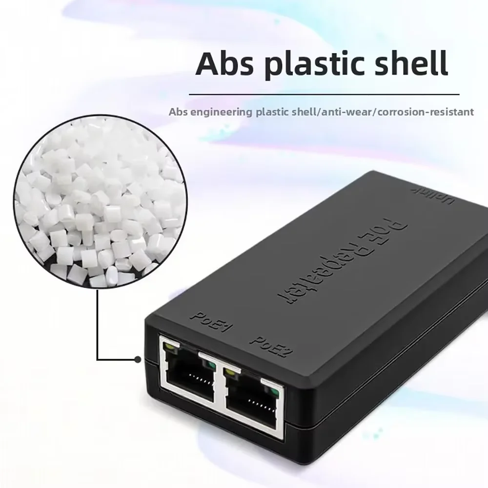 2 Port Gigabit POE Extender 10/100/1000Mbps IEEE 802.3af/at PoE Repeater For Surveillance CCTV IP Camera Power Supply