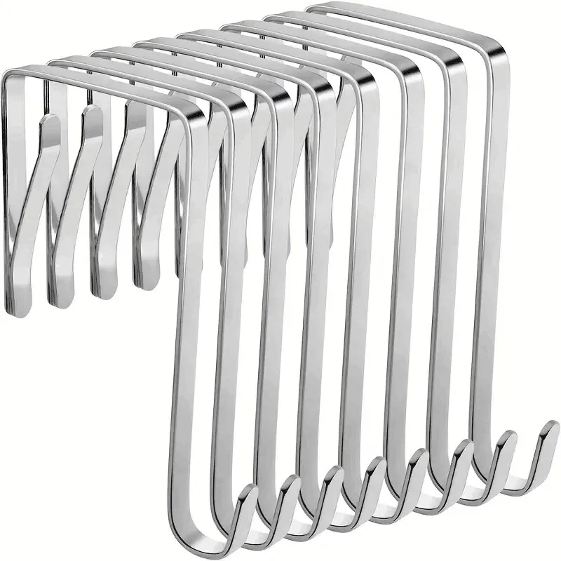 Over the door hooks door hanger for bathroom kitchen towels hats hanging organizer multi-purpose 8PCS
