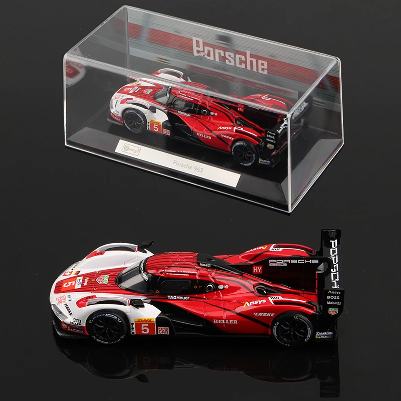 부라고 1:43 레이싱카 모델 (먼지 커버 포함) 시리즈 합금 미니어처 다이캐스트 레이싱 정적 장난감 499P 296 GT3 963 911 GT3 SC63