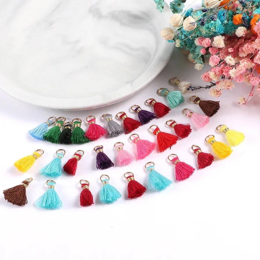 Keychain Tassels 30pcs Tiny Tri Layered Craft Jewelry