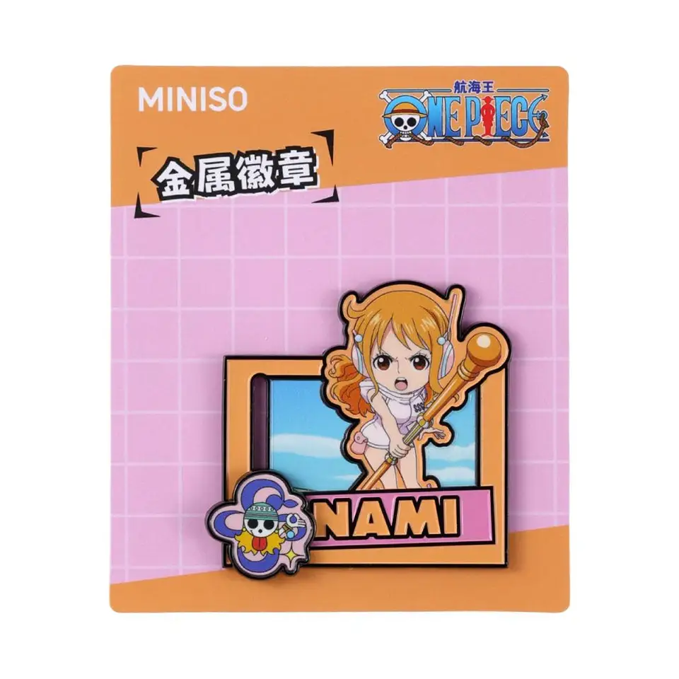 ONE PIECE Anime Sliding Metal Badge Collectible - Interactive