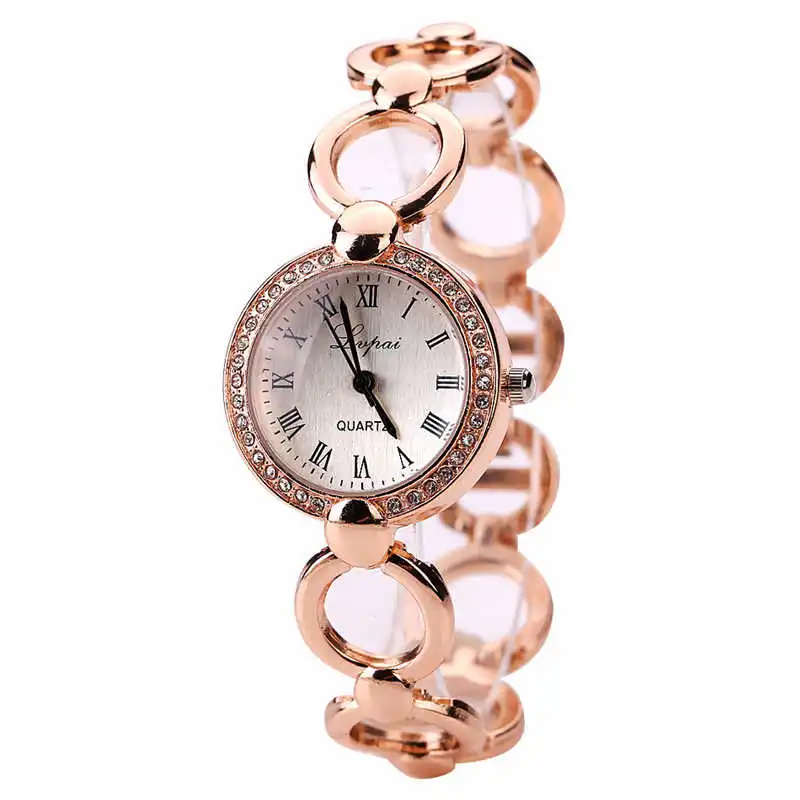 Rose Gold Luxury Women Dress Watches Girls Quartz Watch Bracelet Watch Ladies Fashion Crystal Wristwatch Women women watches