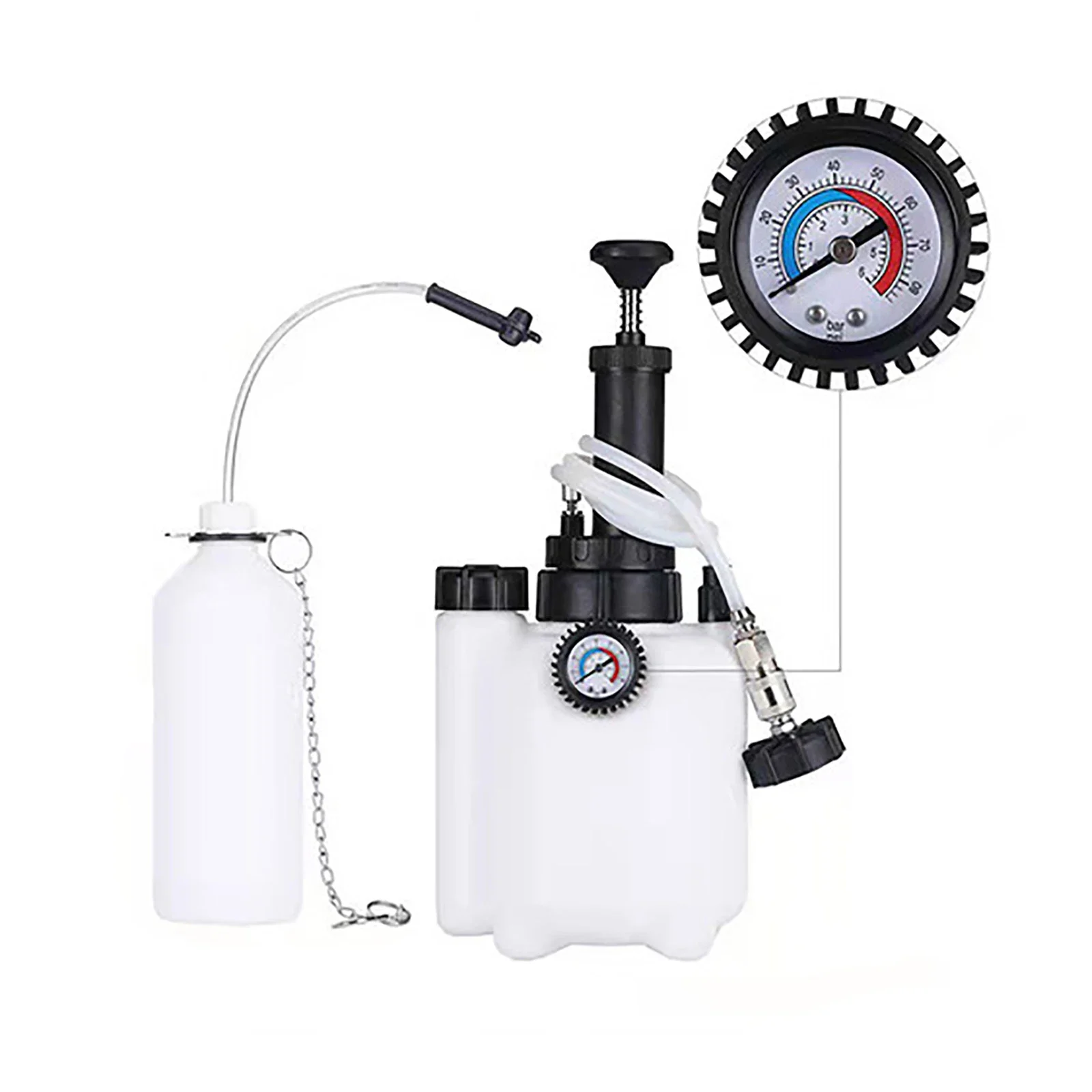 3L Manual Brake Oil Fluid filling Changer Bleeder w/ Waste Bottle Hydraulic Clutch Oil Pump Exchange Drained Replacement Tool