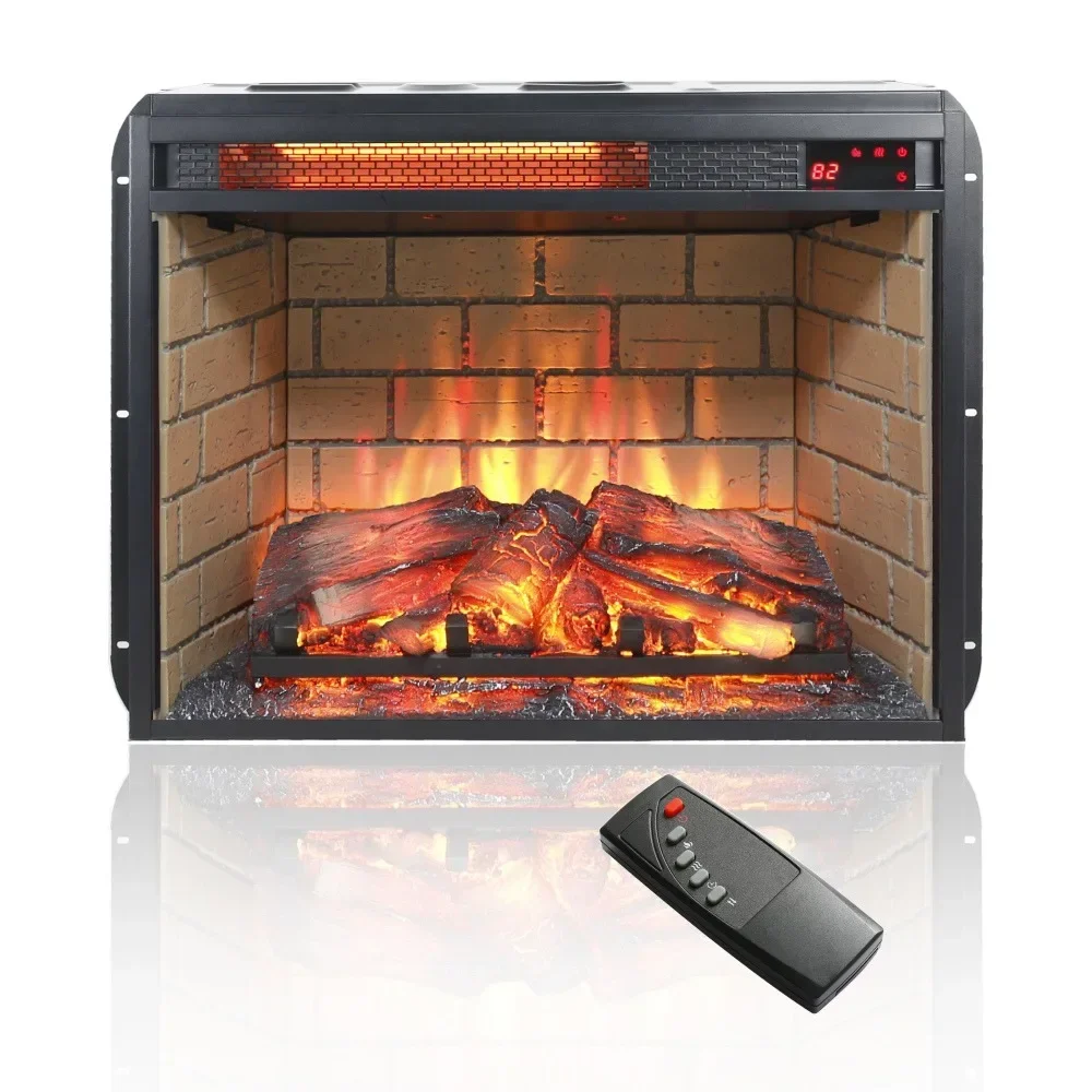 Electric Fireplace Inserts, Infrared Quartz Electric Fireplace Heater , LED Insert, Free Standing,Fireplace Cabinet