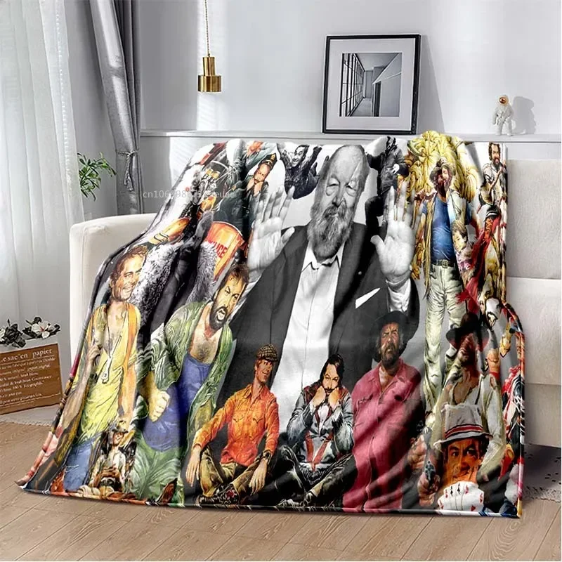 Graphics Baby Blanket Terence Hill and Bud Spencer Soft Home Bedroom Bed Office Cover Decor Comfortable Throw Blankets Kids 6