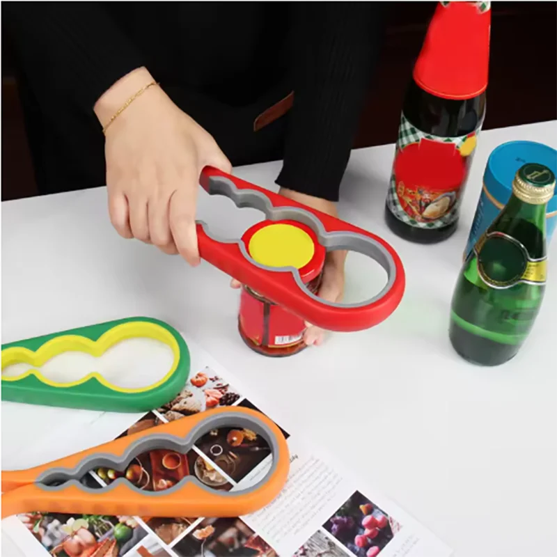 1/2 Multifunctional Cap Opener Four-In-One Cap Opener Can Opener Labor-Saving Cap Opener Kitchen Daily Necessities Bottle Opener