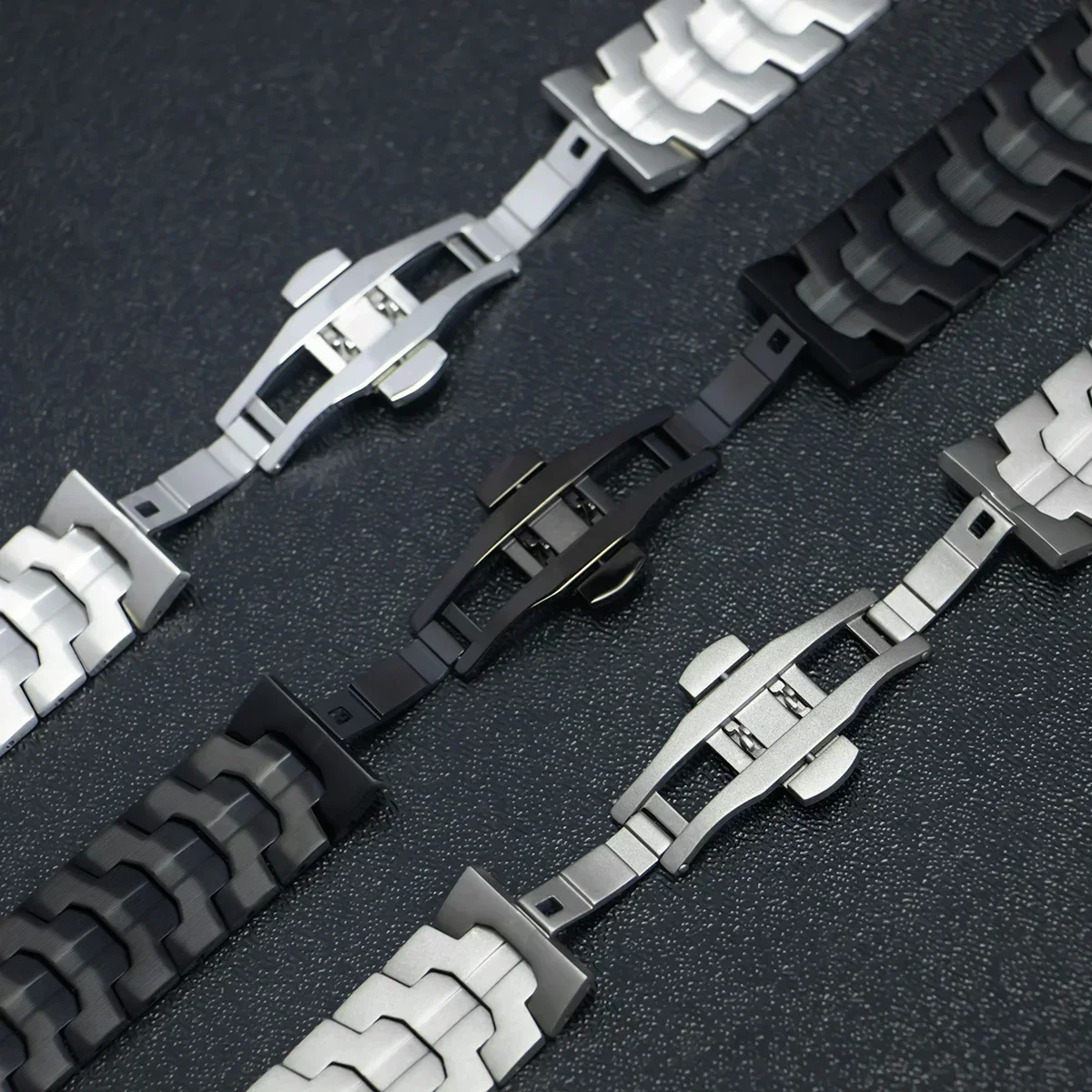 Premium Steel Strap with Butterfly Clasp - Metal Watch Band for Smartwatch Accessories