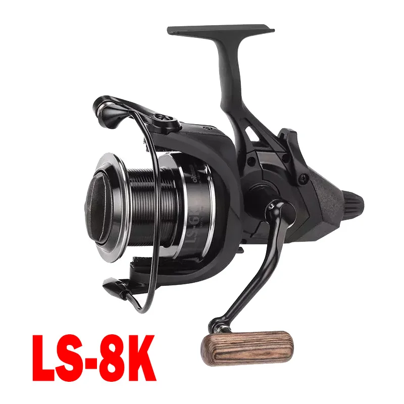 OKUMA 8K Baitfeeder Spinning Fishing reels 5+1BB Carp Fishing Long Frontal  Casting Reel SeaWater Surf Fishing Reel 18KG Power