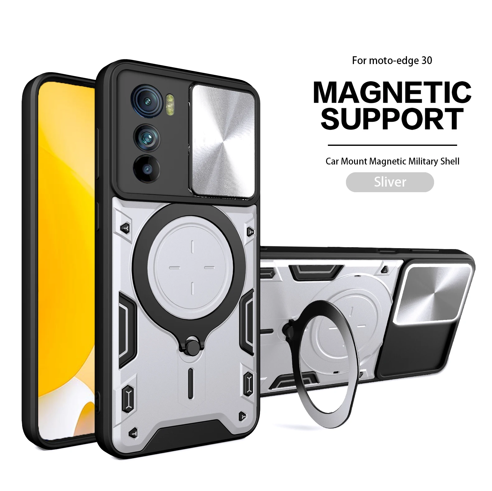 Custodia Di Aspirazione Per Auto Magetic Per Motorola Edge 30 Frame Custodia Flessibile Cover Moto Edge 40 Edge 30 Ultra Slide Lens Protection Funda