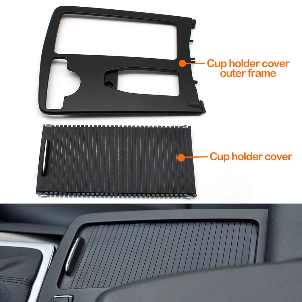 Черный держатель стакана для воды, Наружная рамка с вращающимся затвором, отделка крышки для Mercedes Benz C E Class W212 W204 C180 C200 C220 C250 C300 Черный держатель стакана для воды, Наружная рамка с вращающимся затвором, отделка крышки для Mercedes Benz C E Class W212 W204 C180 C200 C220 C250 C300