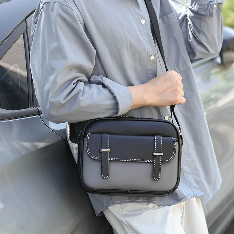 Men's crossbody bag, small shoulder bag, fashionable and casual, multi pocket crossbody bag, lightweight city commuting bag