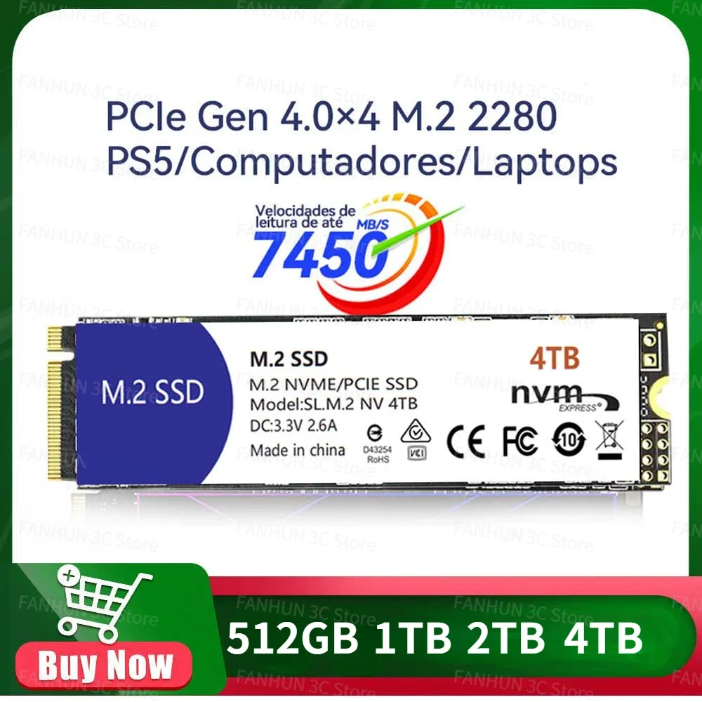 

Blue SSD Duro M.2 NVME 512GB 1TB 2TB 4TB 8TB 12TB 16TB Unidad interna de estado sólido Ssd para computadora de es For PS5