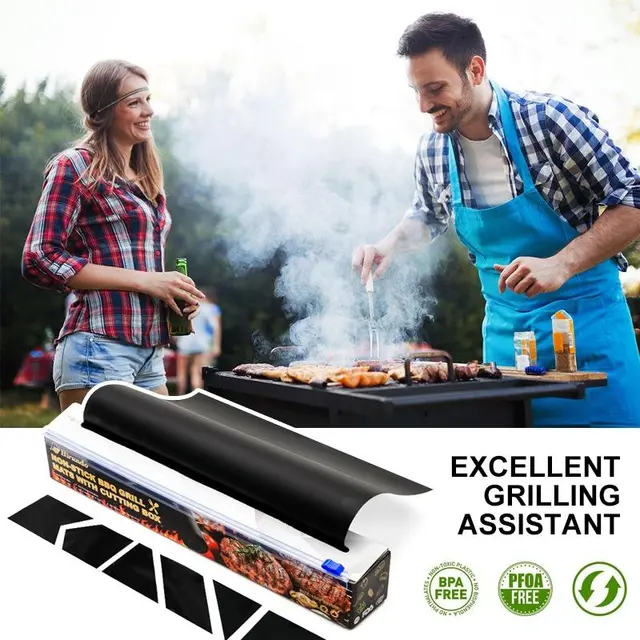 Hirundo Non-Tapic Bbq Grill Szőnyeg Vágó Doboz Sütőszőnyeg Főző Grillezés Hőkezelő Képesség Könnyen Tisztító Konyha