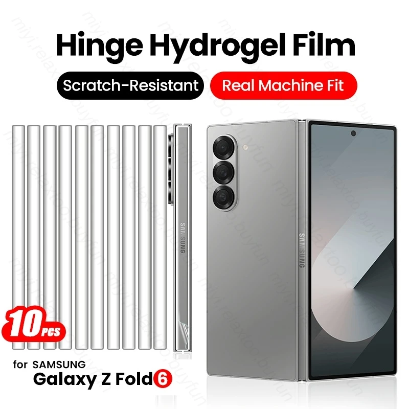 10-Pack Middle Hinge Hydrogel Film Anti-Scratch Protector Stickers