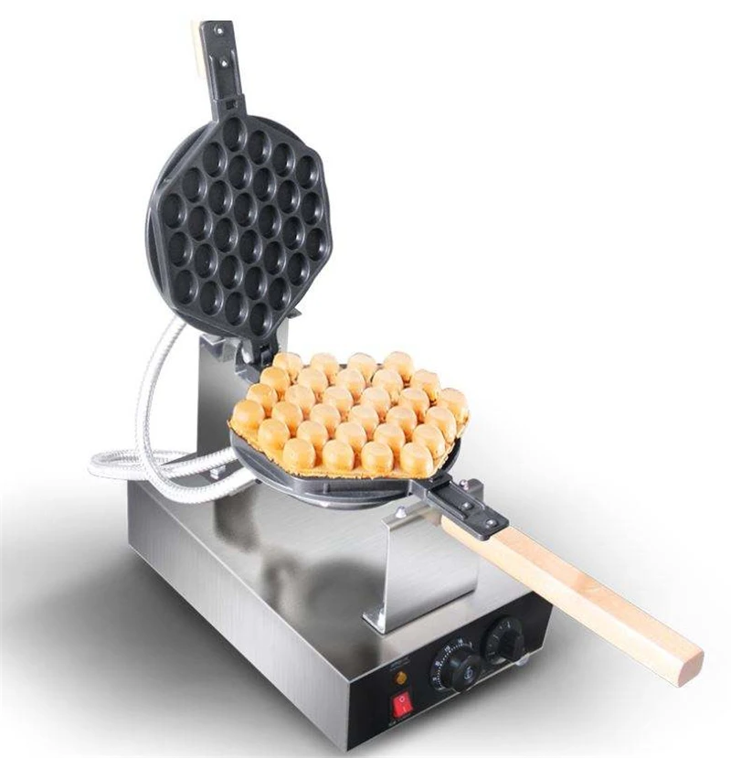 

Electric Egg Bubble Waffle Making Machine 1400W Single Head Bubble Puff Iron Plate Hong Kong Eggettes Maker