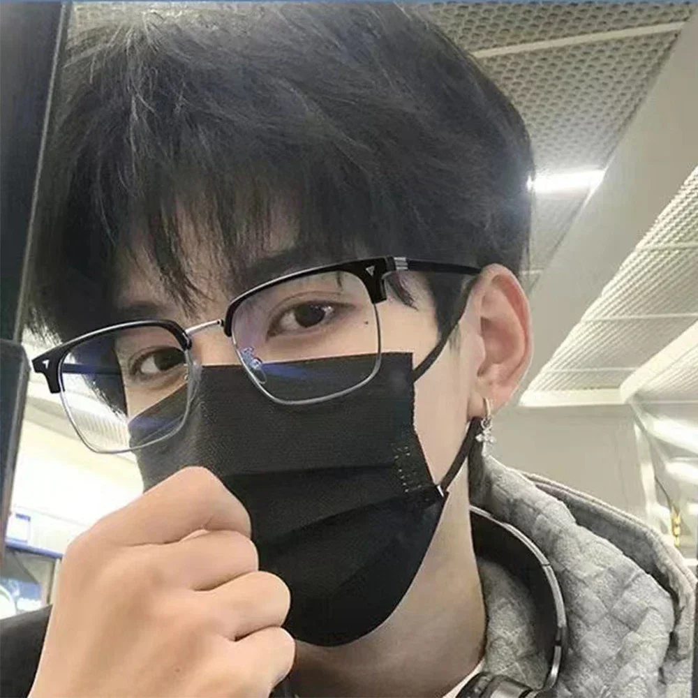 Anti Blue Light Glasses Photochromic Half Frame Eyepiece Computer Goggles Men's