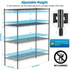 Wire Shelving, 2000 Lbs Heavy Duty 60x24x72 Inch Shelving Metal Shelves with 4" Wheels, 4-Tier NSF Steel Wire Storage Shelf 4